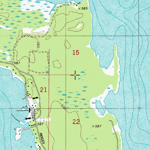 Topographic Map of Toft Point State Natural Area, WI