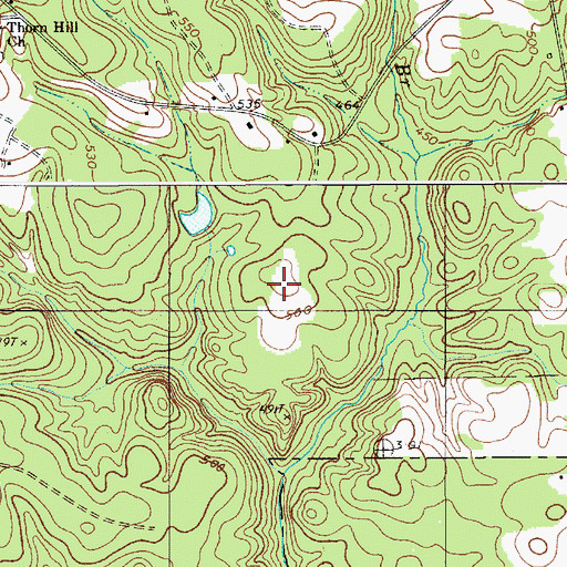 Topographic Map of Thorn Hill, SC
