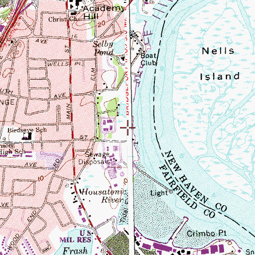 Topographic Map of Long Brook, CT
