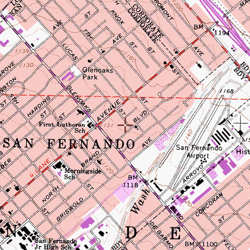 Topographic Map of Apostolic Assembly Church, CA
