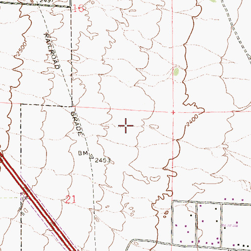 Topographic Map of Ralph Cadwaller Middle School, NV