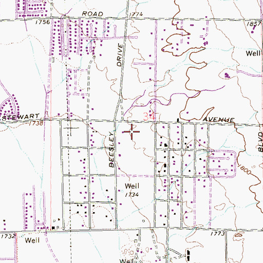Topographic Map of Duane D Keller Middle School, NV