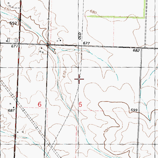 Topographic Map of Rock Island Trail Prairie Nature Preserve, IL