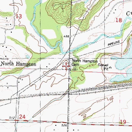 Topographic Map of Root Cemetery Savanna Nature Preserve, IL
