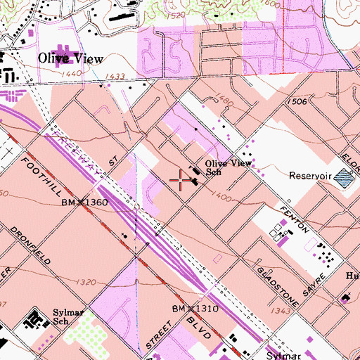 Topographic Map of Christ Tabernacle Church of God, CA