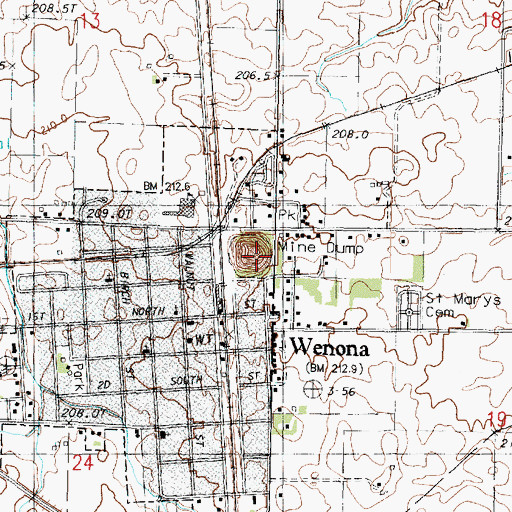 Topographic Map of Nike Site CM-55R (historical), IL