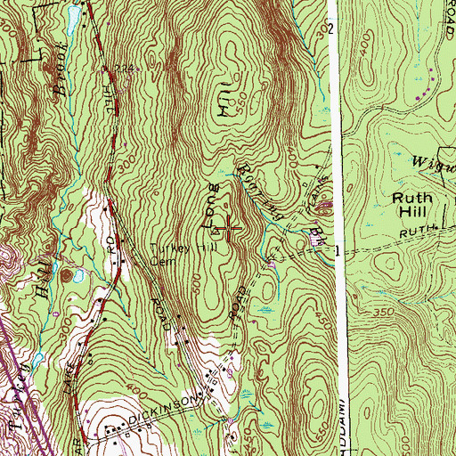 Topographic Map of Long Hill, CT