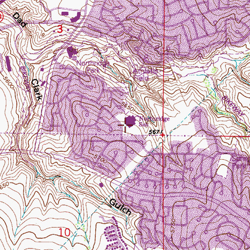Topographic Map of Northridge Elementary School, CO