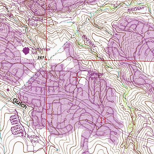 Topographic Map of Springer Park, CO