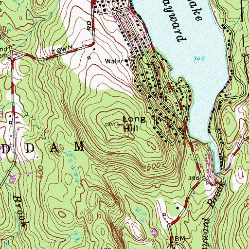 Topographic Map of Long Hill, CT