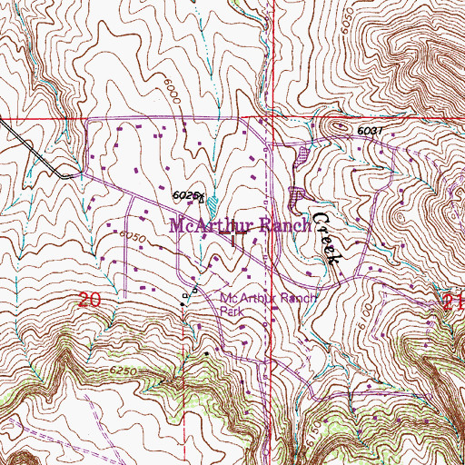 Topographic Map of McArthur Ranch, CO
