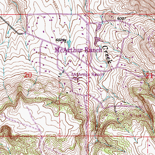 Topographic Map of McArthur Ranch Park, CO