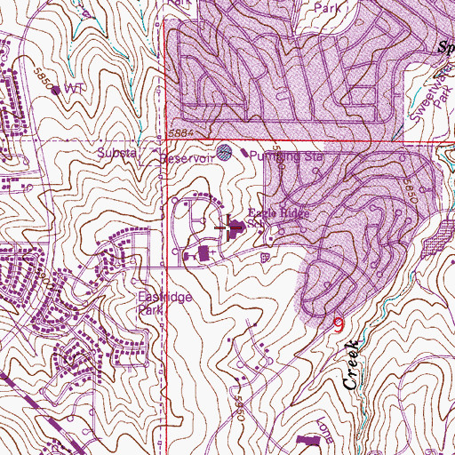 Topographic Map of Eagle Ridge Elementary School, CO