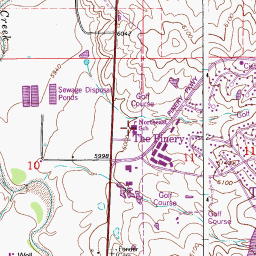 Topographic Map of Northeast Elementary School, CO