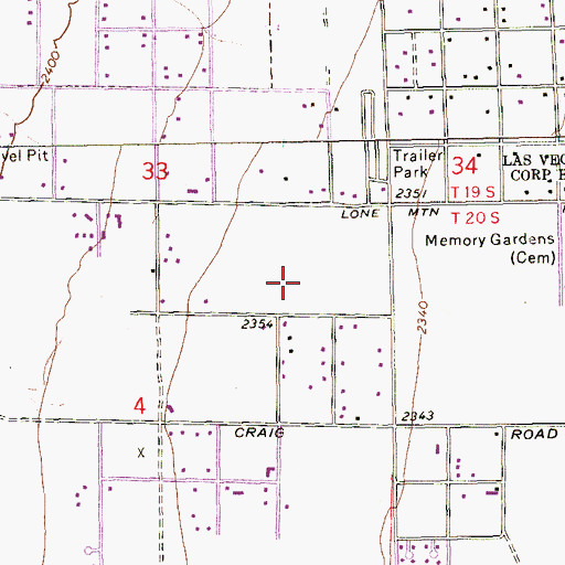 Topographic Map of Justice Myron Leavitt Middle School, NV