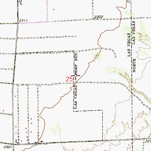 Topographic Map of Lied Middle School, NV