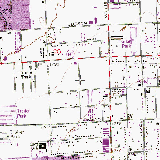 Topographic Map of Mario C and JoAnne Monaco Middle School, NV