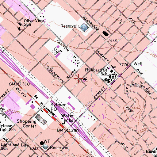 Topographic Map of Foothill Christian Academy, CA