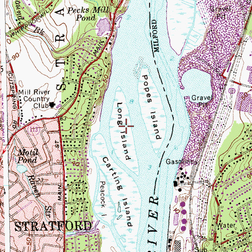 Topographic Map of Long Island, CT