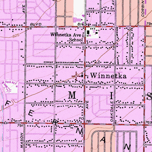 Topographic Map of Christ Community Church, CA