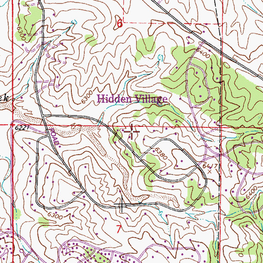 Topographic Map of Hidden Vilage, CO