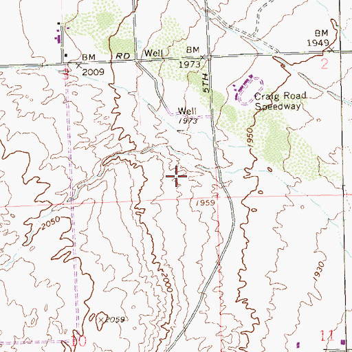 Topographic Map of Canyon Springs High School, NV