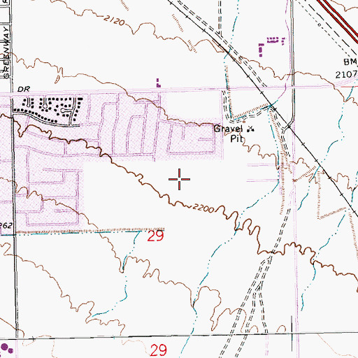 Topographic Map of Community College South Henderson High School, NV