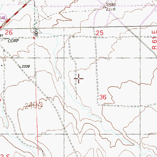 Topographic Map of Coronado High School, NV
