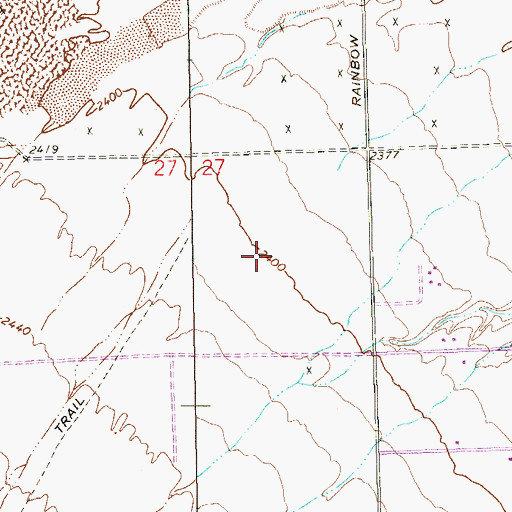 Topographic Map of Durango High School, NV