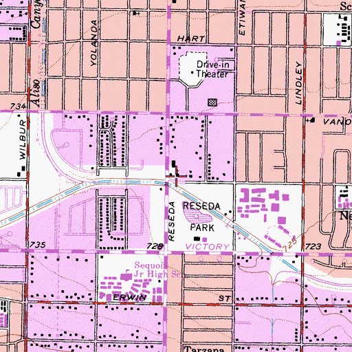 Topographic Map of Trinity Lutheran Church, CA