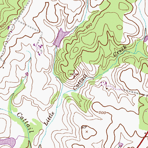 Topographic Map of Glen Burnie Volunteer Fire Company 33, MD