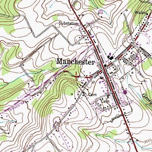 Topographic Map of West Annapolis Volunteer Fire Company 40, MD