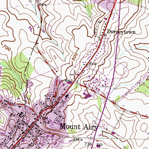 Topographic Map of Carroll County Fire Department Station 1 Mount Airy Volunteer Fire Company, MD