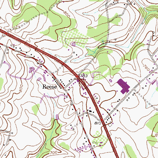 Topographic Map of Carroll County Fire Department Station 9 Reese Volunteer Fire Department, MD