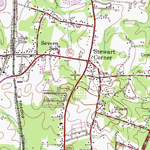 Topographic Map of Severn Fire Department Company 4, MD