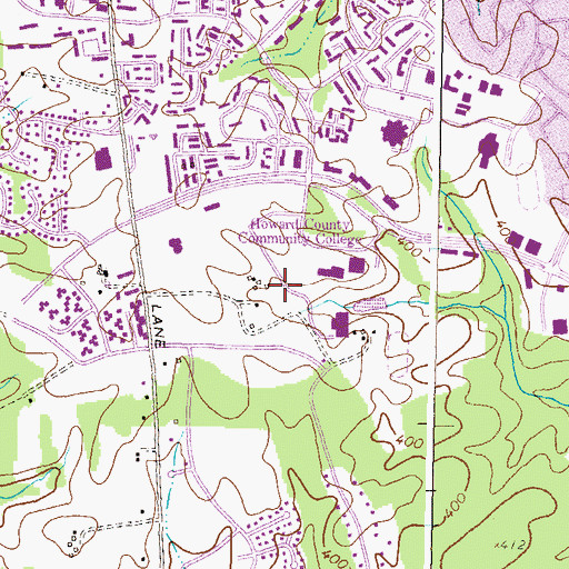 Topographic Map of Jacobsville Fire Station Company 10, MD
