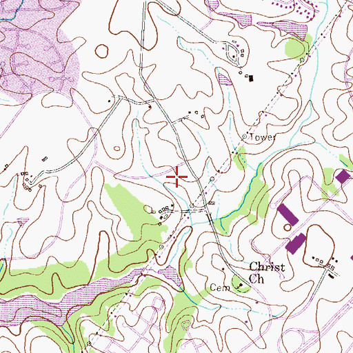 Topographic Map of Lake Shore Volunteer Fire Company Company 20, MD