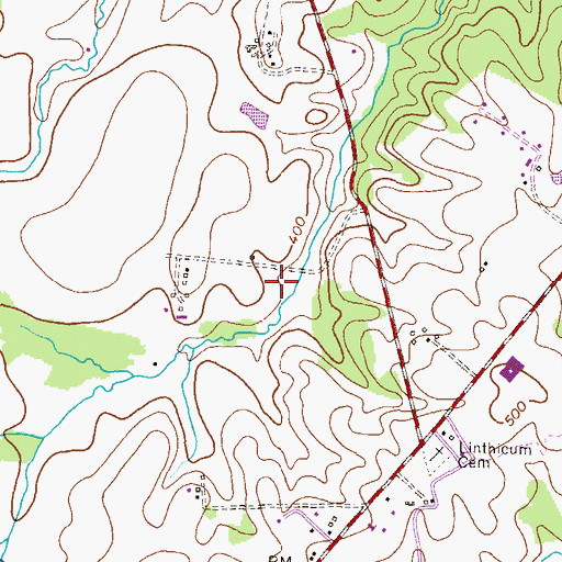 Topographic Map of Anne Arundel County Fire Department, MD