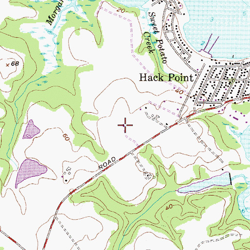 Topographic Map of Hacks Point Fire Company, MD