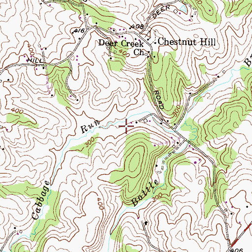 Topographic Map of Grasonville Volunteer Fire Depatment, MD