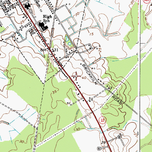 Topographic Map of Snow Hill Volunteer Fire Company - Station 400, MD