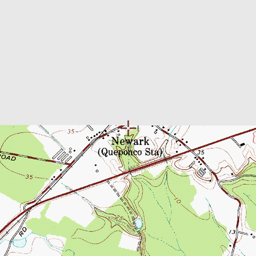 Topographic Map of Newark Volunteer Fire Company - Station 500, MD