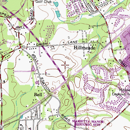 Topographic Map of Prince Georges County Fire / EMS Company 818 Glenn Dale Volunteer Fire Association, MD