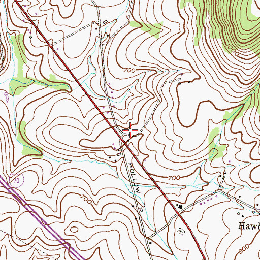Topographic Map of Capitol Heights Vokunteer Fire Department, MD
