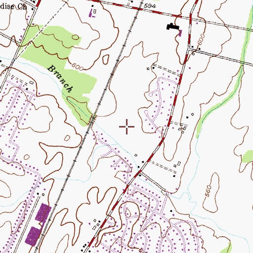 Topographic Map of Frederick Poice Department, MD