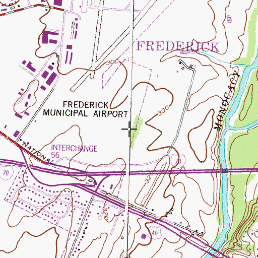 Topographic Map of Frederick County Sheriff's Office, MD
