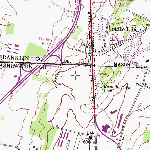Topographic Map of Independent Hose Company Number 1, MD