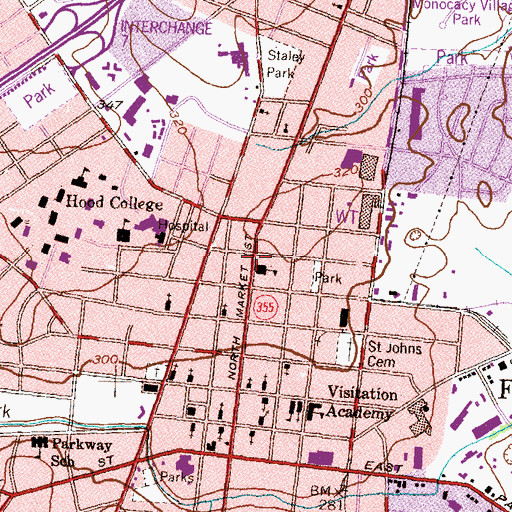 Topographic Map of Junior Fire Company Station 2, MD