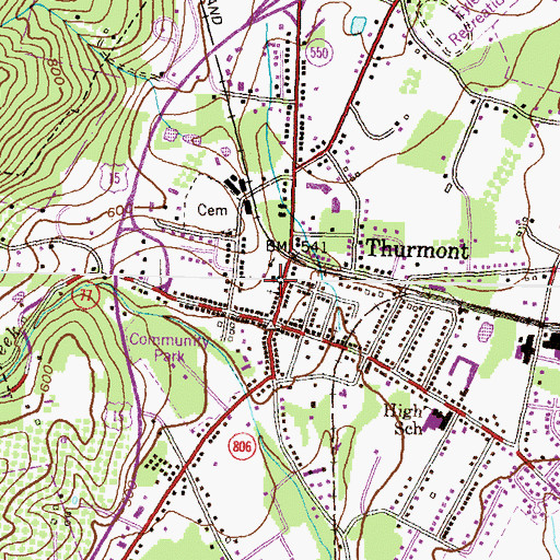 Topographic Map of Guardian Hose Company Number 10, MD