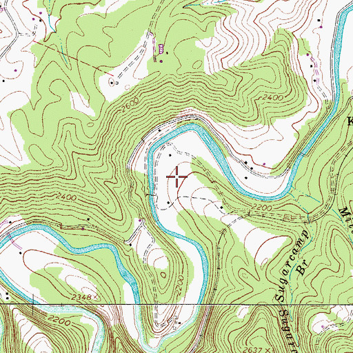 Topographic Map of Saint Peters Lutheran Cemetery, WV